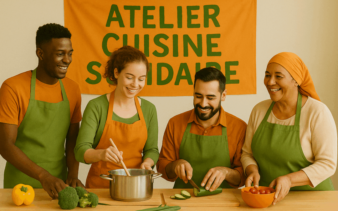 Retour sur l’atelier cuisine solidaire du mois de juin